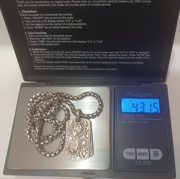 Rare John Hardy naga dogtag pendant and dragon clasp necklace - Picture 4 of 4